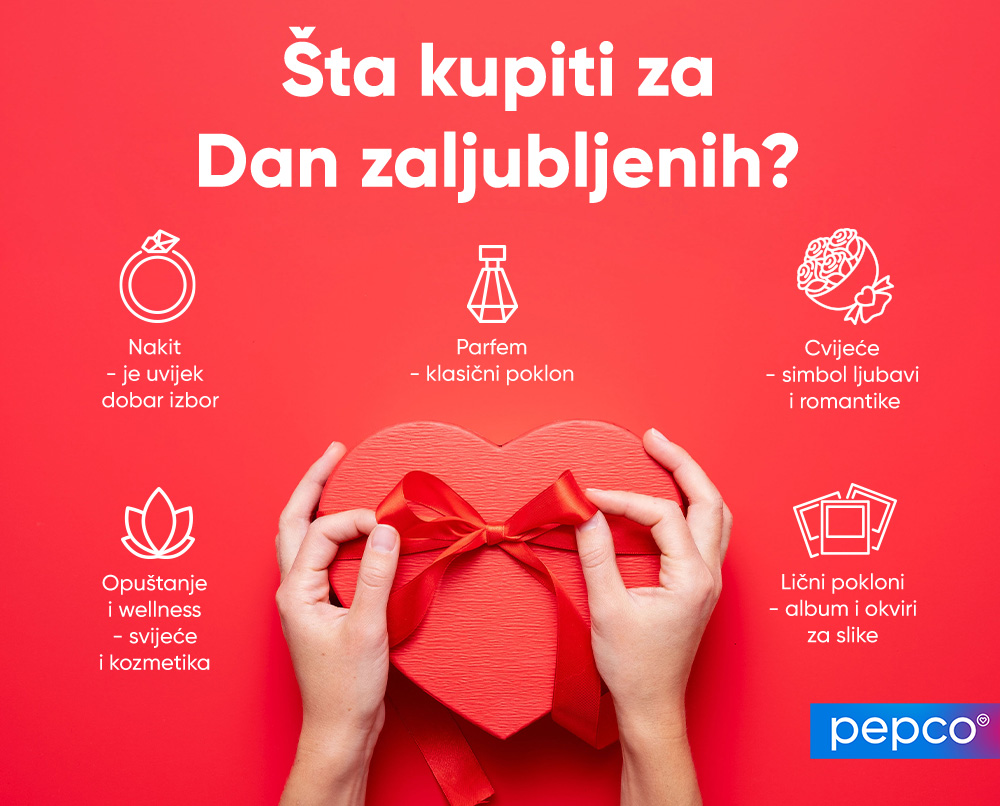 Pepco infografika "Šta kupiti za Dan zaljubljenih?"