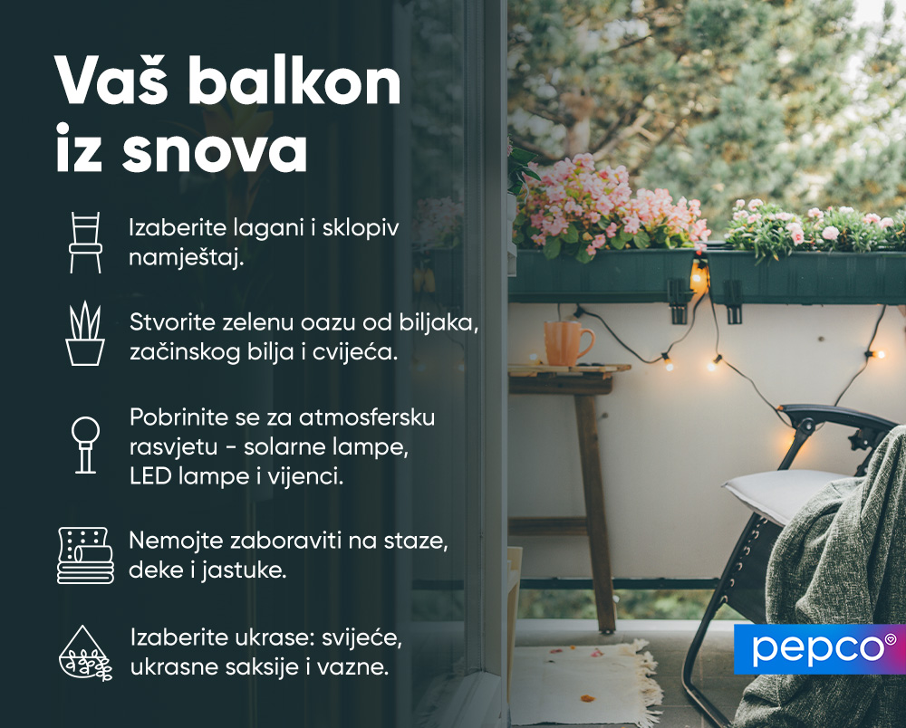 Pepco infografika o dodacima za balkon