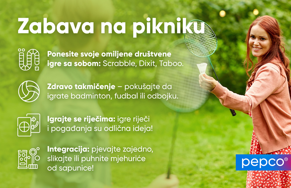 ALT: Pepco infografika o zabavama na pikniku.