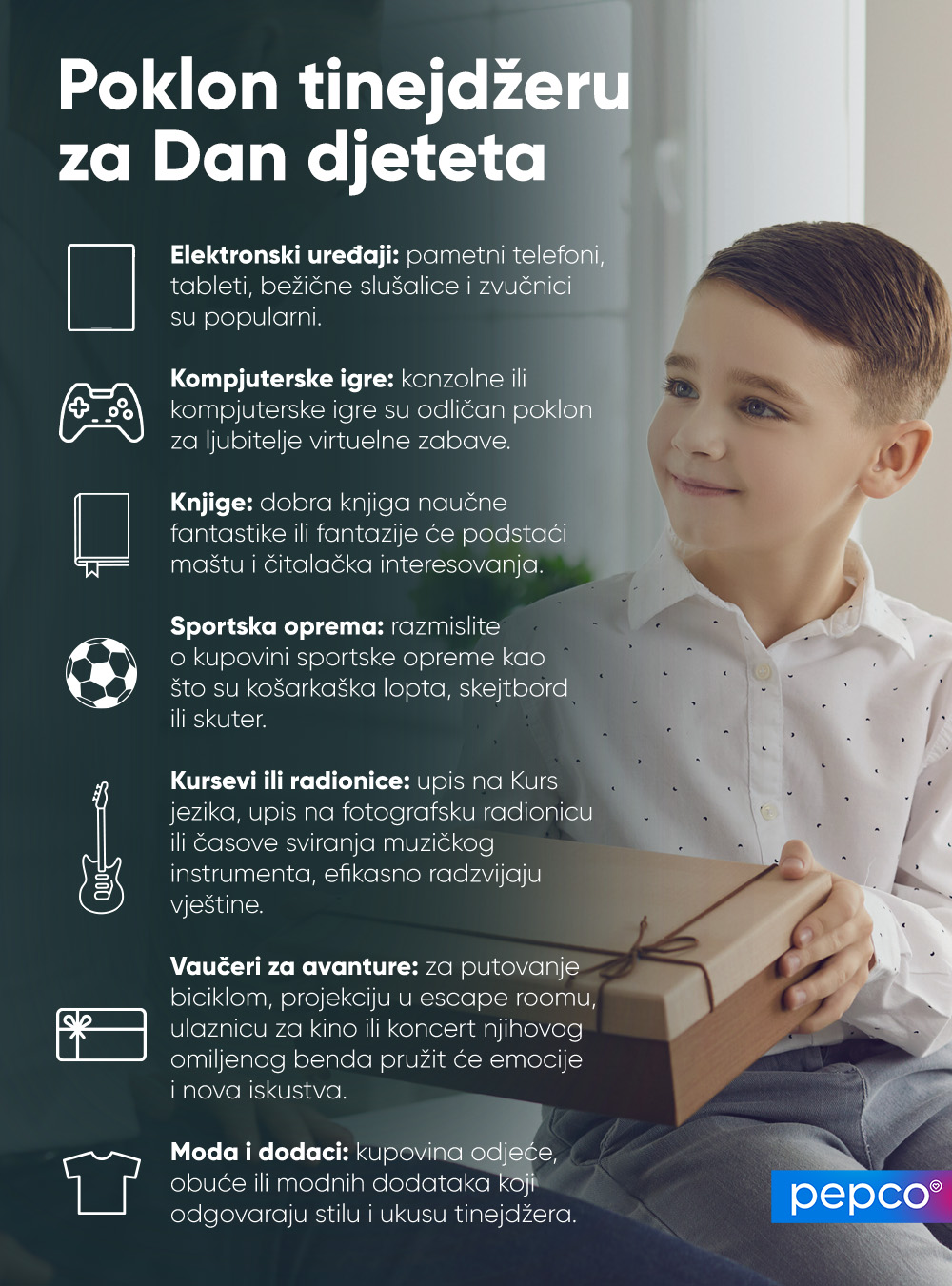 Infografika Pepco: Poklon za tinejdžera za Dan djeteta