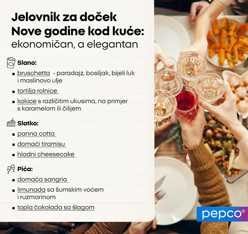 Jelovnik za doček Nove godine kod kuće: ekonomičan, a elegantan